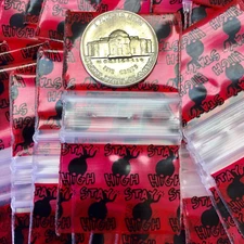 BaggiesSince1987- 12510-S ZIP SEAL "STAY HIGH" DESIGN BAGS 1000PCS, 👀Details🔽