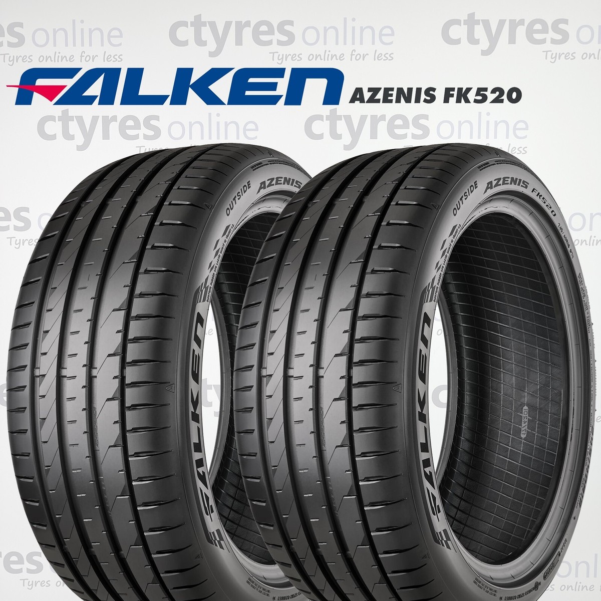 2 X New 225 40 18 FALKEN FK520 92Y XL 225/40R18 2254018 *A WET