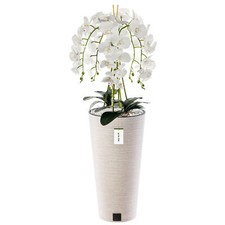 Künstliche Orchidee Kaskaden Blumenstrauß Weiß im Topf Weiß H110cm Dekoration