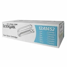 GENUINE OEM Lexmark 12A1452 Cyan Toner Cartridge OptraColor 1200