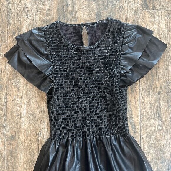Zara Faux Leather Midi Dress Size XS | eBay Zara Faux Leather Midi Dress Size XS | eBay