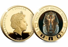 Cook Islands Coin Treasures of Ancient Egypt King Tutankhamun Limited To 9500 WW