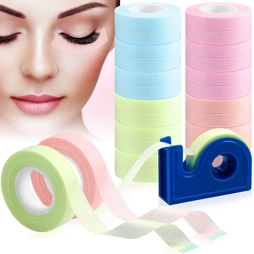 24 Rolls Lash Tape Adhesive Breathable Fabric Tape for Eyelash Extension Supp...