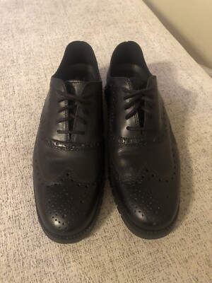 COLE HAAN ZEROGRAND WINGTIP OXFORD BLACK SHOES 10 Cole Haan Men main image 2