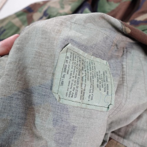 Vintage US Military Jacket Mens Large Long Green Camo Woodland Gorpcore Airsoft - Picture 10 of 18