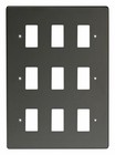 Varilight XDIPG9 PowerGrid Iridium Black 9-Gang Grid Plate (Triple Twin Plate)