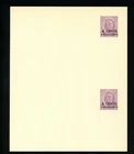 LOT 88720 UX82 UNCUT PAIR UNUSED POSTAL STATIONERY CARD SURCHARGE KING GEORGE V1