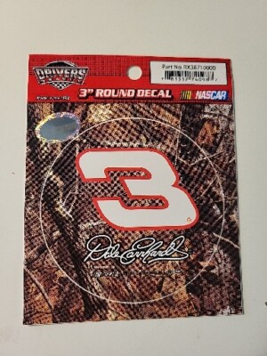 Dale Earnhardt 3'' Round Decal NASCAR Driver's Select Made In USA  Sticker