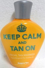 KEEP CALM AND TAN ON FACIAL MAXIMIZER HYPOALLERGENIC TANNING LOTION SUPRE RARE