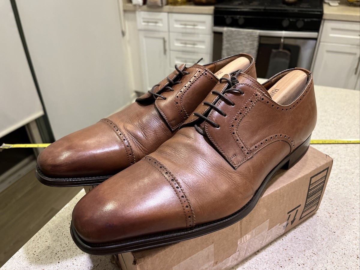 Magnanni Mens Leather Cap Toe Lace Up Oxfords Size 15 Cognac Brown Magnanni Martino Men main image 4