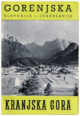 Vintage Gorenjska Gora Slowenien Jugoslawien Reise Tourist Broschüre Faltblatt Karte
