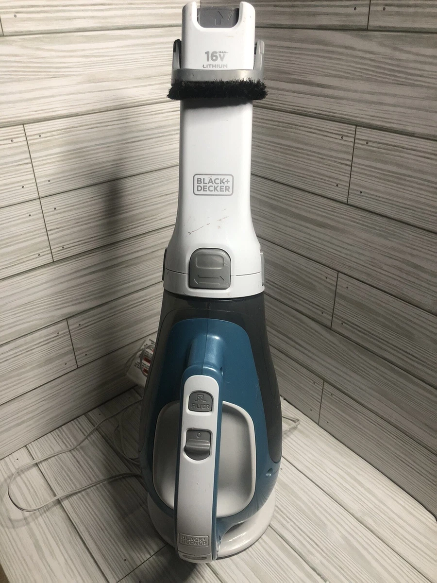 BLACK+DECKER CHV1410L Handheld Vacuum with Pivoting Nozzle - Blue/White 