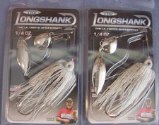 Lot of 2 "THE LONGSHANK" 1/4 oz Spinnerbait White CWNN-066