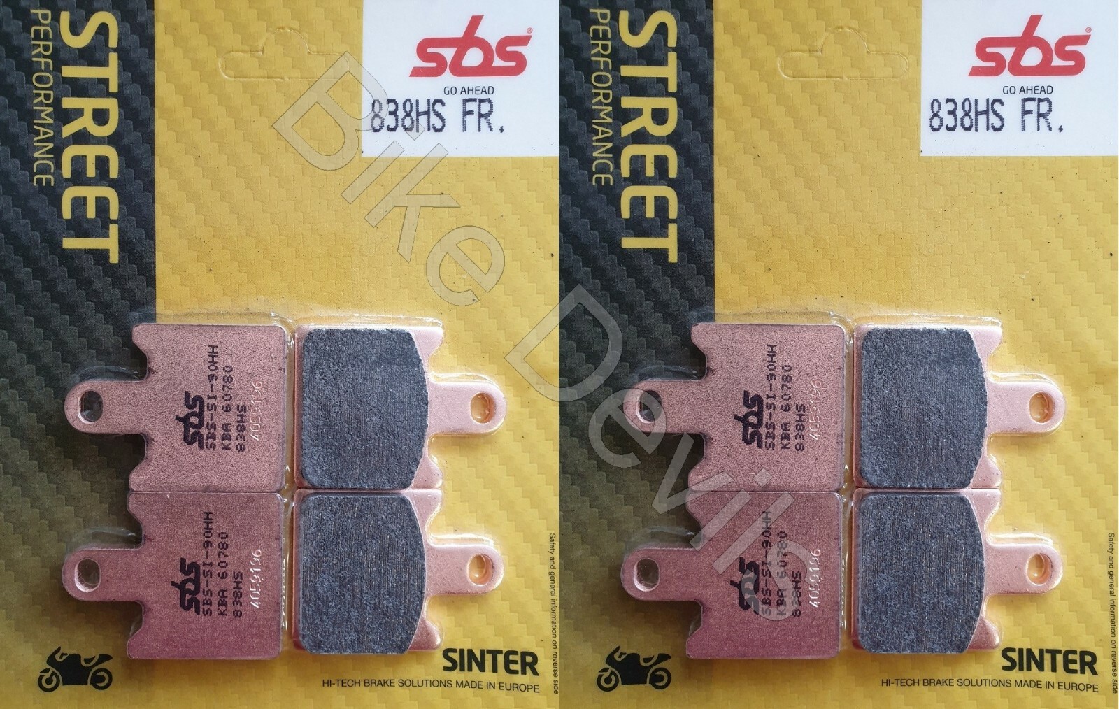 SBS HS Sinter Street Front Pads Suitable For Kawasaki ZX6R (ZX600) 2014 - Image 24