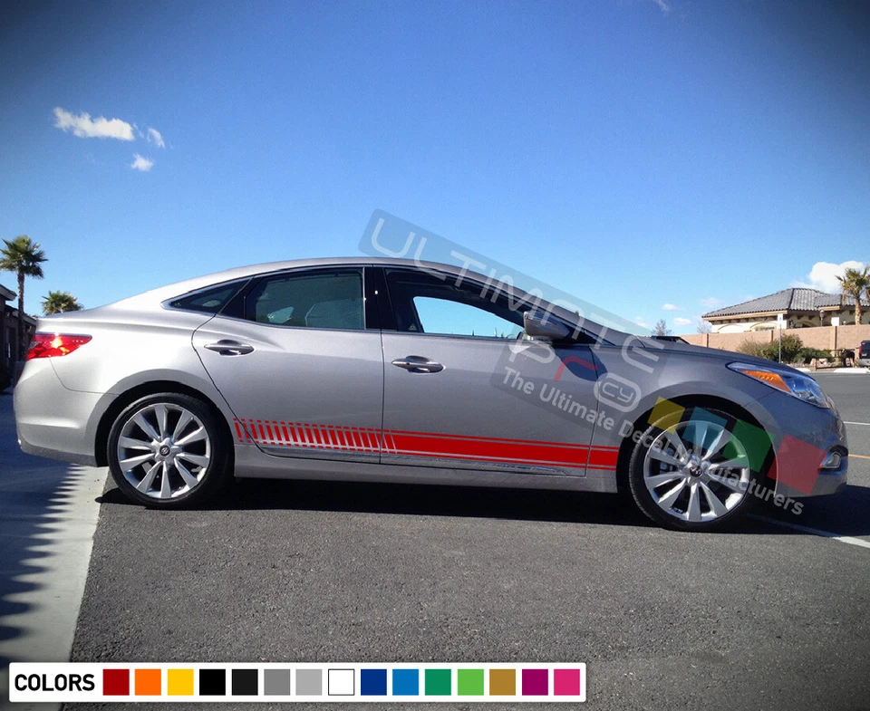 Sticker Decal Vinyl Side Door Stripes for Hyundai Azera Sport Lip exterior tune - Image 2 of 4