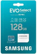 Samsung 128GB Micro SD Card EVO Select with SD Adapter New Sealed