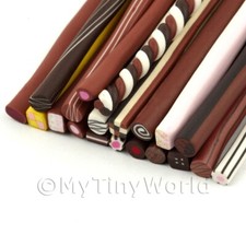 20 x Bastones de uñas mezclados hechos a mano de chocolate y dulces