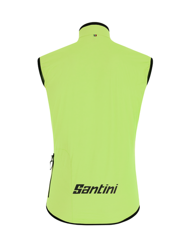 Guard Nimbus Windproof Cycling Rain Vest Fluo Green by Santini - Picture 3 of 6