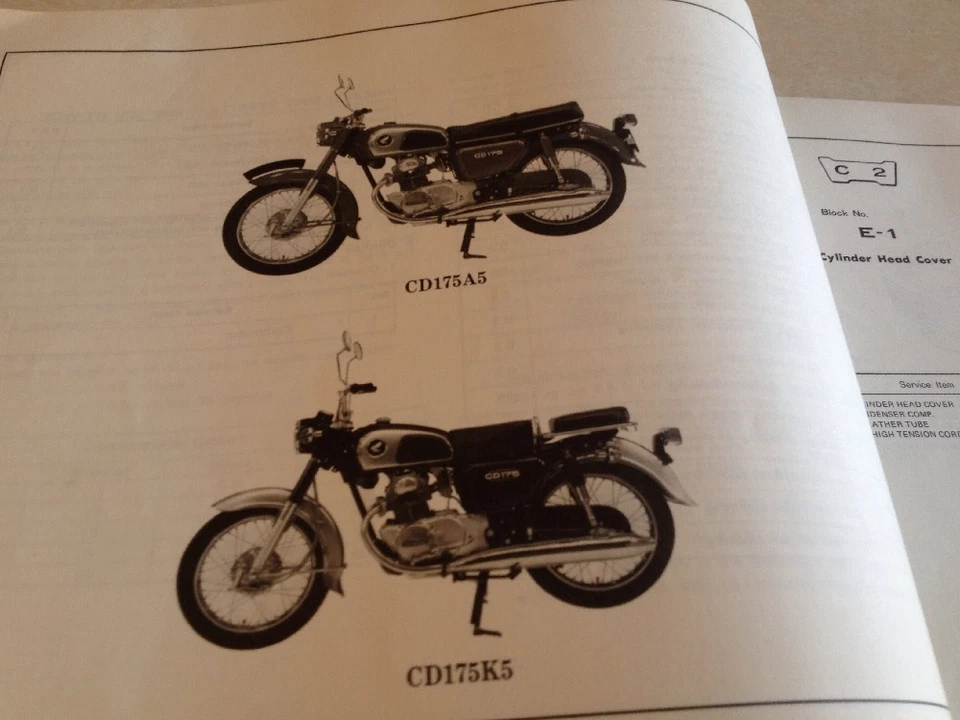 Elenco Parti Honda CD175A5 CD175K5 CD 175 A5 K5 Edizione 1 1975 - Immagine 3 di 4