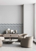 Vliestapete Ovale 3D Optik Beton Struktur Grafisch Hellgrau 34489 (5,14€/1Qm)