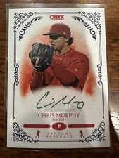 2022 Onyx Vintage Baseball Base Auto Green Ink #VA-CM Chris Murphy /50 - Boston