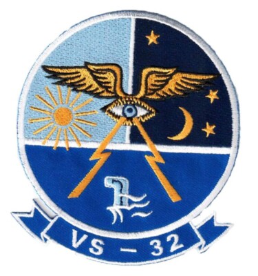 VS-32 Maulers 1970s Squadron Patch   Plastic Backing