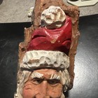 Vintage Wooden Santa Claus Head Ornament Folk Art  Old World PJ Driscoll  1995 — photo 10