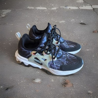 4219) Nike React Presto GS Black Lightning BQ4002-008  Trouble At Home  Size 7Y