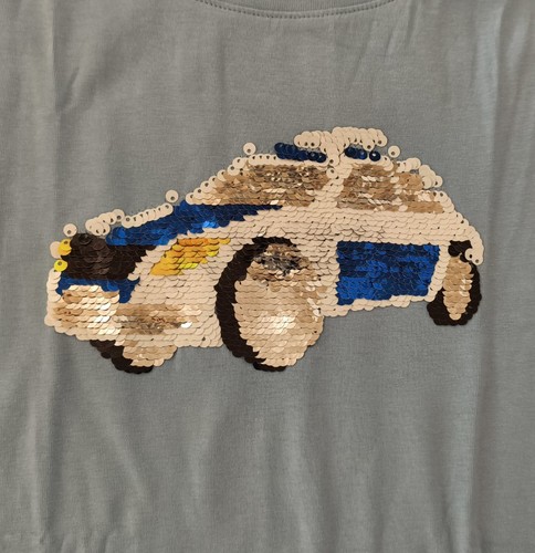 🚓 cooles T-Shirt, Gr. 122, Junge, Polizei, Topolino, Wendepailletten, NEU!! 🚓 - Bild 2 von 4