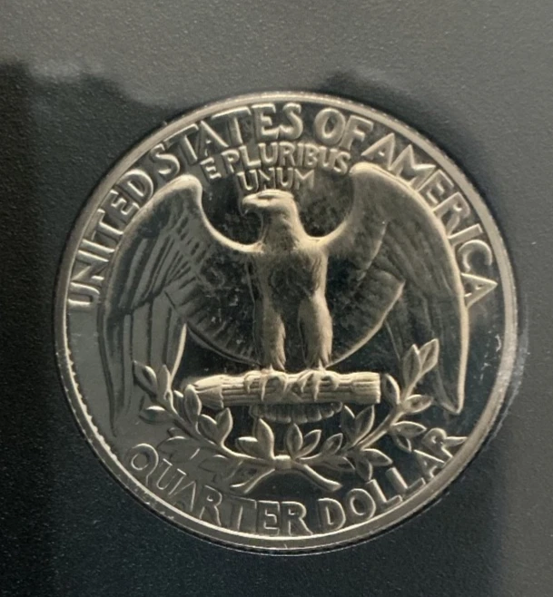 1968 S Washington Quarter 25C Uncirculated Proof Stunning Surface Heavy Motto - Image 3 of 4