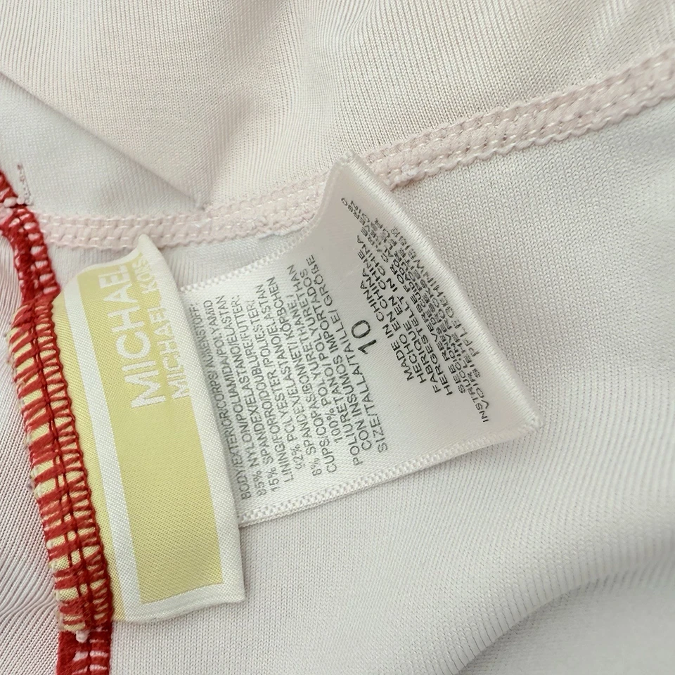 Traje de baño Michael Kors MK Criss Cross de una pieza rojo colección crucero 10 Foto 4 de 4