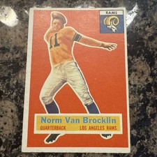 1956 Topps #6 Norm Van Brocklin Los Angeles Rams Ex/Ex+ Read.
