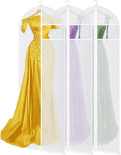 Dress Bags for Gowns, 65'' Long Garment Bags for Hanging Clothes, Dress Garment