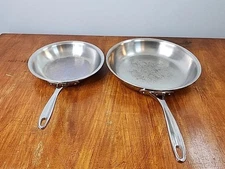 Calphalon Stainless Steel Skillet Set 10" & 8" Fry Pan 1388 1390 No Lids