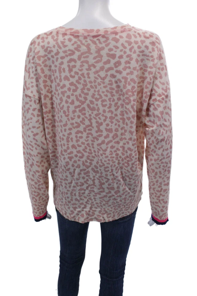 Разные женские кашемир животных печать ворота свитер розовый темно-синий размер 3 - Изображение 3 из 4