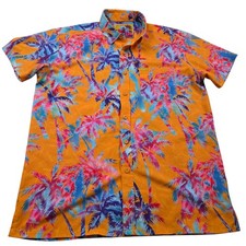 Retro Rifle AKs And Vacays Shirt Mens Large Short Sleeve Button Up Hawaiian