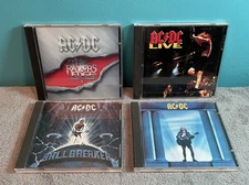 AC/DC Music CD Lot of 4 Discs Razors Edge Who made Who Ball Breaker and Live
