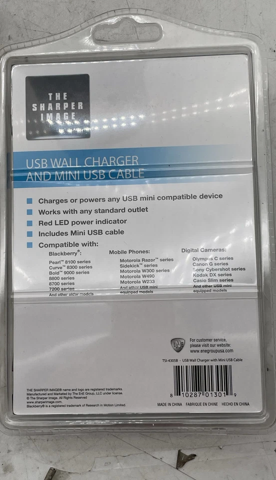 The Sharper Image TSI4305B TSI4306B Cargador de Pared USB y Mini Cable USB Lote de 80 Foto 2 de 4