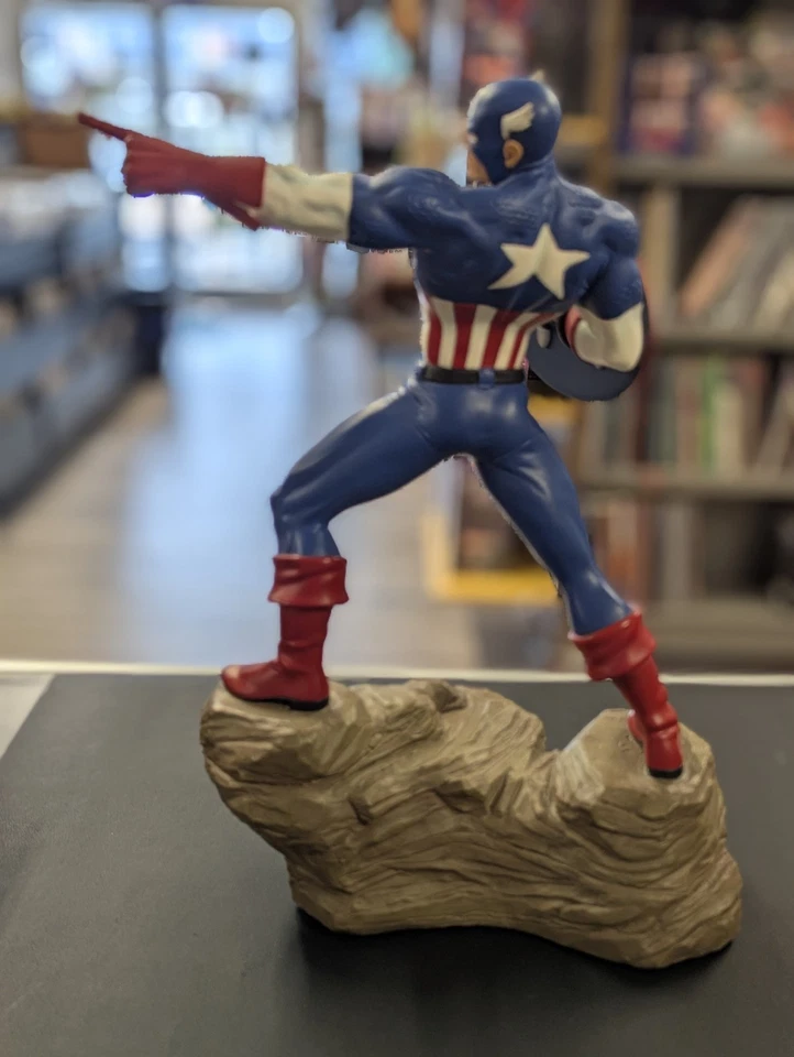 Estatua Hard Hero Capitán América 15" porcelana fundida prueba artista 15/100 2005 Foto 4 de 4