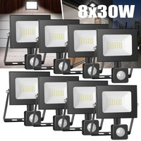 8X30W Led Fluter Mit Bewegungsmelder AußEn Strahler Garten Lampe Scheinwerfer De