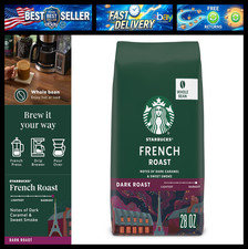 Starbucks Whole Bean Coffee, Dark Roast Coffee, French Roast, 100 Arabica, 1 ba