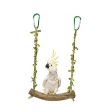 Bird Swing Stand Bird Perch Stand Parrot Rope Swing Hanging Toy Cage Toys