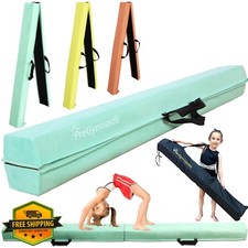 PreGymnastic 6FT/8FT/9.5FT Folding Balance Beam for Kids Ages 3-12, Foldable ...
