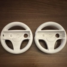 Nintendo Wheel Controller Attachments White Blue Set of 2 for Nintendo Wii