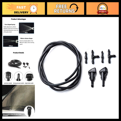 #ad Windshield Washer Nozzles Kit for Chrysler Dodge Ram Washer Jets amp; Fluid Hose $29.69
