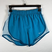 Nike Dri-Fit Tempo Running Shorts Teal Blue Mesh Panel Women's Small
