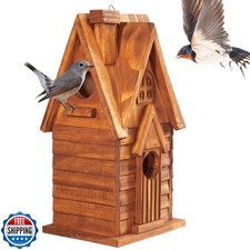MIXUMON Bird Houses for Outside, Outdoor 2 Bird House Room for 2