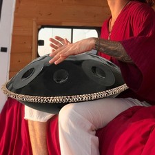 440HZ 22Inch D Minor 10 Notes Hand Pan Drum Percussion Instrument with Soft Bag