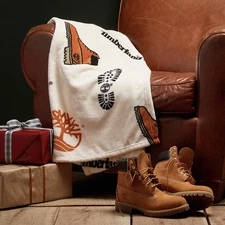 Timberland Plush Blanket   Color :  Off-White