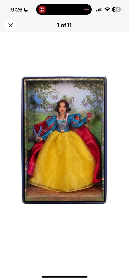 2025 DISNEY SNOW WHITE LIVE ACTION HERO COLLECTOR DOLL HVY53 - Image 3 of 3